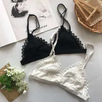 Sex bra SP CITY Summer Sexy Lace Tube Top Women Hollow Out Bralette Thin Chest Girl Bras Seamless Transparent Lingerie French Underwear