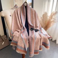 Cashmere de caxemira quente e macio lenços de caxemira de caxemira de outono de outono para mulheres longas xales confortáveis ​​de luxo