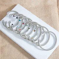 Bijoux de mode de cr￩ateurs Bracelets bracelet en bracelet en bracelet charme bracelet de c￢ble filaire torsad￩ femmes hommes 18k placage en or bijoux imitation en cuivre 5 mm