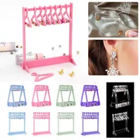 Jewelry Pouches Creative Earring Display Stand Coat Hanger Rack Style Necklace Storage Show Case Hook Gift For Girls Women Desktop Decor