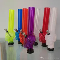 Random Color Hookah Bongs Silicone Mask Creative Acrylic Smoking Pipe Gas Masks Tabacco Shisha Pipes water pipe
