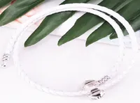Pandora Momentos Pulsera de cuero doble tejido marfil White Authentic 925 Joyería de estilo de plata esterlina 590745ciwd Bracelet2288260