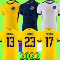 2022 Jerseys de futebol do Equador 23 23 Estupinan Caicedo Central Ibarra Copa do Mundo Seleção Nacional Mens Camisas de Futebol Mens