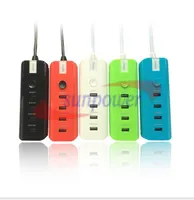4 Port Portable USB Hub Desktop Wall Charger AC Power Adapter Plug Slots Charging Extension Socket Outlet With Switcher9738494