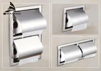 Stainless Steel Toilet Paper Holder Chrome Wall Mounted Concealed Bathroom Roll Paper Box Waterproof Multiple Types WF180307829065
