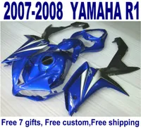 ABS full fairing kit for YAMAHA YZF R1 2007 2008 blue black bodykits YZFR1 07 08 fairings set ER352414436
