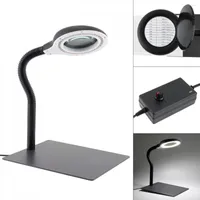 Table Lamps Wlks-608 110V   220V 18W Magnifying Glass Brightness Light Desk Lamp With 15X And 40 LED Lighting For Reading