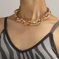 Choker 2022 Bohemian Colorful Bead Chain Necklace For Women Charm Handmade Party Jewelry Gold Splicing Drop Naszyjnik