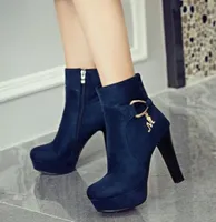 Klein groot formaat 32 33 34 tot 40 41 42 43 Fashion Women Winter enkel Boot Bourgundy Blue Black Come with Box5598944