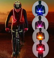 Mehrzwecke Hochvissibilität 360 Reflektierende LED -Flashbike -Weste Einstellbarer Laufkreislaufweste Outdoor -Sicherheitssportarten Flashing VES9592802