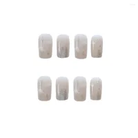 False Nails Spring Summer Nail Sticker Short Square Patch Removable Finished Products Fake