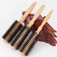 Кудрявая расческа высокого качества деревянная ручка натуральная кабана щетка пушистая парикмахерская f1643