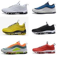 men women running shoes max 97 air Triple White Black Silver Bullet airmaxs 97s Sean Wotherspoon Red Leopard Bred Reflective Sail Pink mens trainer