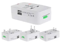 Multi function International Power Adapter Travel Adapter Global Universal Power Plug With 2 USB Port Charger Converter EU UK US A8740972