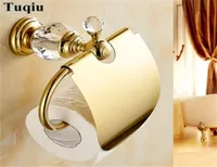 Tuqiu Roll Gold Total Brass Paper Paper Luxury Crystal Decoration Holder Box Box Holder 2206229250324