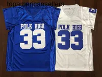 Al Bundy #33 Polk High Men's Football Jersey żonaty z dziećmi zszyty niebieski biały s-3xl