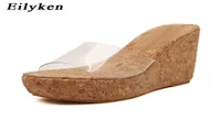 Eilyken 2020 New Summer Transparent Platform Wedges Sandals Women Fashion High Heels Female Summer Shoes Size 3440 09287225973