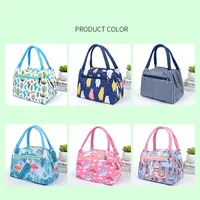 Storage Bags Fresh Cooler Portable Oxford Fabric Lunch Bag Food Insulated Reusable Picnic Bento Thermal Box Container Zipper BagLT192