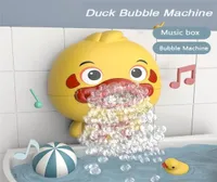 Baby Bath Toys Electronic Bubble Duck Water Game Maker Pool Swimming Bathtub Soap Machine Bathroom for Children Kids 220216