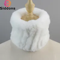 Scarves Winter Women Real Fur Handmade Stretch Scarf Knit Genuine Rex Rabbit Headbands Girls Natural Ring Cowl Snood 221129