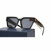 Millionär Sonnenbrille für Männer und Frauen Sommerstil Anti-Ultraviolett Retro Platte Metall Square Vollrahmen Schwarze Modebrillen für Frauen Brille X9JB#