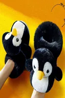 Women slippers BEVERGREEN Cute Penguin All Inclusive Design Women Home Fur Slippers Plush Warm Boots Couples Shoes Indoor Fluffy S9921473