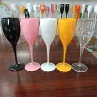Weingläser PC Plastik Champagner -Tasse Flöten Acrylgechse Trendy Plastik Brandy Glass Sommer Weihnachtsgeschenk 6jl D3