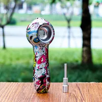 Aluminum Alloy Unbreakable Metal Smoking Pipe with Grade 2 Titanium Spike Pipes Bowl Anodized