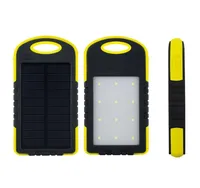 8000mAh Solar Charger Solar Power Bank Waterproof Solar Panel Battery Chargers with LED Camping flashlight ourdoor lamp1395999