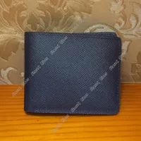 Fashion Designer Mens MULTIPLE WALLET 100% Genuine Leather men wallets Short Billfold Brown Card holder Original Man Top Quality L262e