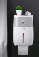 Portable Toilet Paper Holder Wallmounted Dispenser Tissue Storage Box Bathroom Accessories Set For Plastic 2104239853027