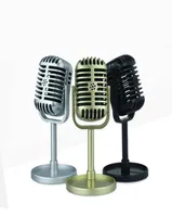 Симуляция классическая ретро -динамическое вокальное микрофон винтажный стиль микрофон Universal Stand для Live Performanc Karaoke Studio record3092744