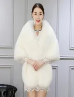 Modabelle Winter Bridal Fur Wraps Wedder Bolero Jacket Cheap Shawl Shawl Capes بالإضافة إلى حجم Bolero Faux Fur Shawls Wedding Jakects7749039