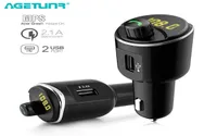 T21 Bluetooth Car Kit Hands Set FM Transmitter MP3 Music Player 5V 21A Dual 2 USB Car Charger Support USB Music8107175