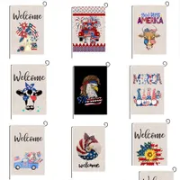 Other Fashion Accessories 13 Style 47X32Cm Independence Day Garden Flag Accessories Double Sided Printing Spring And Summer Outdoor Dhxku