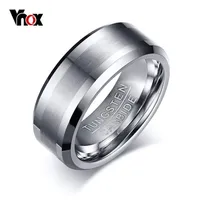 Vnox Classical 100 Tungsten Carbide Ring For Men Wedding Jewelry No Rust Drop T1906248273543