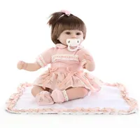 17Inch 45cm New Born Baby Dolls Bebe Reborn Menina Children Gift Silicone Reborn Baby Dolls for Kids Handmade Princess Boneca1198167