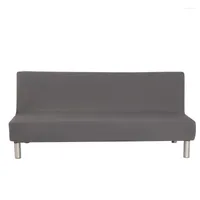 Couvercles de chaise couvercle de canapé-lit entièrement inclusif sans accoudoir tissu élastique sans main courante gris protecteur taille 160-195 cm