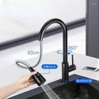 Kitchen Faucets Flexible Bronze Fixtures Tap Faucet Pull-out Cold And Retractable Drinking Water Sink Accessories Taps