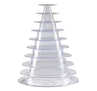 Jewelry Pouches Bags 10 Tier Cupcake Holder Stand Round Macaron Tower Clear Cake Display Rack For Wedding Birthday Party Decor7672471