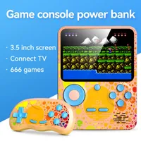 G6 Kids Handheld Video Game Console 3.5Inch Screen Games Player 666 In 1Games Two Player Gamepad 6000mAh Battery Charge