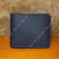 Fashion Designer Mens MULTIPLE WALLET 100% Genuine Leather men wallets Short Billfold Brown Card holder Original Man Top Quality L2355