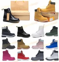 Designer Ankle Platform land Boots mens womens Leather Shoes Winter Boot for Cowboy Yellow Red Blue Black Pink Hiking Work Motorcy1274199