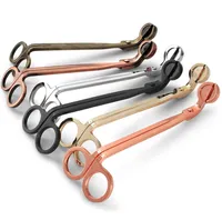 DHL Scissors Stainless Steel Snuffers Candle Wick Trimmer Rose Gold Cutter Wick Oil Lamp Trim scissor Wholesale DHL UPS F1129