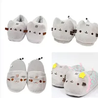 Slippers Hksng Winter Warm Cartoon Pig Totoro Cat Unicorn Bear Bear Indoor Attiskid Homewear Rabbit Plush Shoes 221128