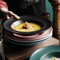 Piatti Nordic Creative Ceramic Ceraw Paglie Cappello Placa insalata Deep Soup Household Stove Dispone Western Western