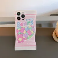 Coreano ins -lindo little bear fundas para iPhone 14 13 12 11 pro xs max x xr 14pro 13pro 12pro 14promax dibujos animados bolsas de dulces a prueba de choque 300pcs