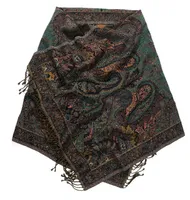 Scarves Indian highend wool Bohemian handmade Forest green embroidery beaded sequins 100 scarf Shawl size 70x180cmdry cleaning 221128