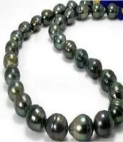 1213mm Beaded Necklaces Natural Tahitian Black Green Baroque Pearl Necklace 18 Inch 14k Gold Clasp7004690