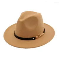Berets Wide Brim Sombreros Jazz Cap Panama Fedora Top Hat Chapeu Feutre Design Women's Feminino For Laday